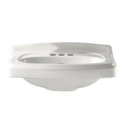American Standard 0555.104.020 Portsmouth Pedestal Lavatory Top With 3 Faucet Holes (4 Centers)