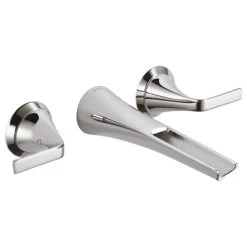 Brizo T65851LF-PC-ECO Two Handle Wall-Mount Lavatory Faucet In Chrome Finish, 1.2gpm Flow Rate
