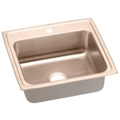 Elkay LR2219-CU Lustertone CuVerro Copper Single-Bowl Top-Mount Sink