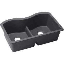 Elkay ELXULB3322CH0 Quartz Luxe 33-In Double-Bowl Undermount Sink