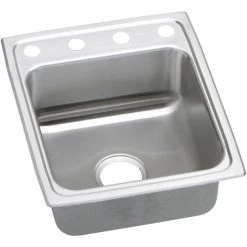 Elkay LRADQ172060OS4 Gourmet Lustertone Stainless Steel Single-Bowl Top-Mount Sink