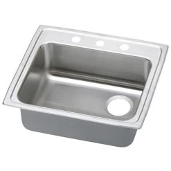Elkay LRADQ252140R3 Gourmet Lustertone Stainless Steel Single-Bowl Top-Mount Sink