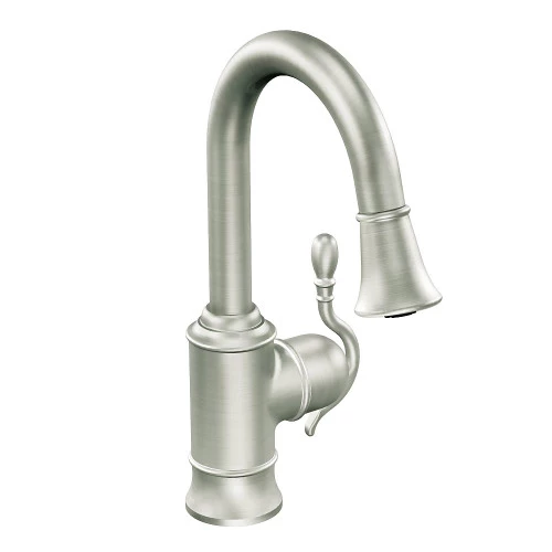 Moen 6615SRS Woodmere Single-Handle Pull-Down Bar Faucet 1 Moen 6615SRS Woodmere Single-Handle Pull-Down Bar Faucet