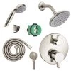 Hansgrohe KSH04353-04343-73BN Raindance E 150 1-Jet Showerhead Kit With Handshower, Thermostatic Trim, Diverter, And Rough-In
