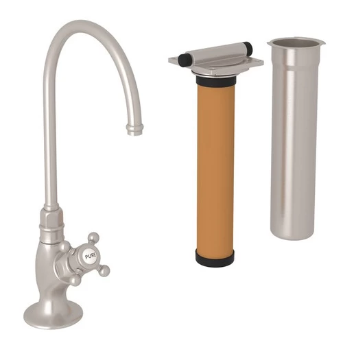 Rohl AKIT1635XMSTN-2 Italian Kitchen San Julio Filtering Faucet With Single-Cross Handle 1 Rohl AKIT1635XMSTN-2 Italian Kitchen San Julio Filtering Faucet With Single-Cross Handle