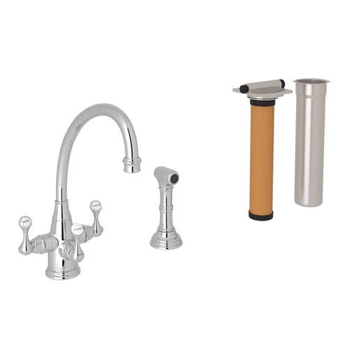 Rohl U.KIT1520LS-APC-2 Perrin And Rowe Filtering Faucet With Triple-Lever Handle 1 Rohl U.KIT1520LS-APC-2 Perrin And Rowe Filtering Faucet With Triple-Lever Handle