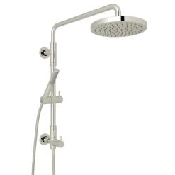 Rohl L0095KIT1PN Bossini Wall-Mounted Shower Column Riser With Diverter/Handshower/Hose/Showerhead Set