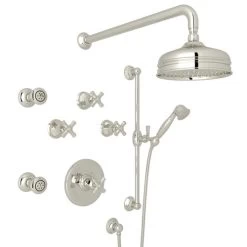Rohl AKIT99XM-PN Palladian Wall-Mounted Brass Shower System