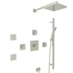 Rohl CUKIT370HB-PN Quartile Wall-Mounted Brass Shower System